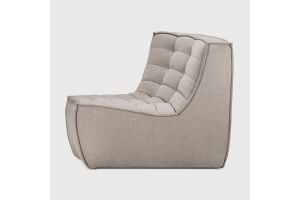 N701 MODULAR SOFA - ECRU ECO FABRIC - 45° ROUND 