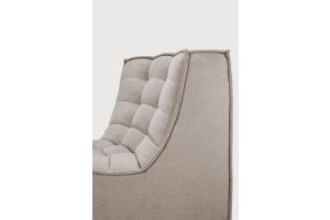 N701 MODULAR SOFA - ECRU ECO FABRIC - 45° ROUND 