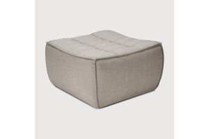 N701 FOOTSTOOL - ECRU ECO FABRIC 70 x 70 x 43	20269 