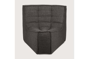 ETHNICRAFT N701 SOFA-ROUND CORNER-DARK GREY - 45° 