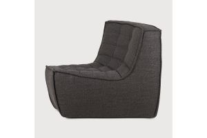 ETHNICRAFT N701 SOFA-ROUND CORNER-DARK GREY - 45° 
