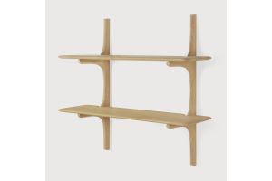 PI WALL SHELF - OAK - 2 SHELVES 100 x 35 x 91	51336