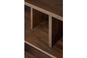 IRREGULAR RACK - VARNISHED TEAK - BROWN 112 x 37 x 115	10631