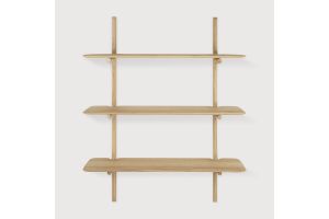 PI WALL SHELF - OAK - 2 SHELVES 100 x 35 x 91	