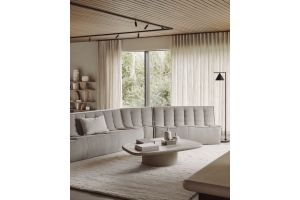 N701 MODULAR SOFA - ECRU ECO FABRIC - 2 SEATER 20267