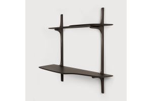 PI WALL MOUNTED DESK - VARNISHED MAHOGANY - DARK BROWN 140 x 48 x 126	 35062