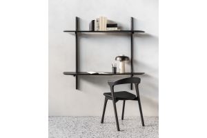 PI WALL MOUNTED DESK - VARNISHED MAHOGANY - DARK BROWN 140 x 48 x 126	 35062