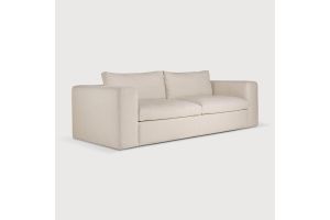 MELLOW SOFA - OFF WHITE ECO FABRIC - 3 SEATER 