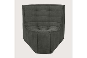 ETHNICRAFT N701 SOFA-ROUND CORNER-MOSS - 45° ROUND