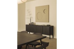 PI SIDEBOARD - VARNISHED TEAK - DARK BROWN - 4 DOORS - 230 x 45 x 83	11573 