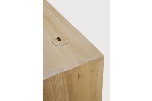 U DESK - VARNISHED OAK - RECTANGULAR - WITH CABLE MANAGEMENT 160 x 80 x 76	50101