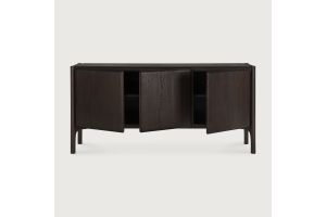 PI SIDEBOARD - VARNISHED TEAK - DARK BROWN - 3 DOORS 174 x 45 x 83	11572
