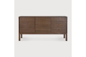 SONO SIDEBOARD - VARNISHED TEAK - LIGHT BROWN - 2 DOORS - 3 DRAWERS 172 x 48 x 87	15346 