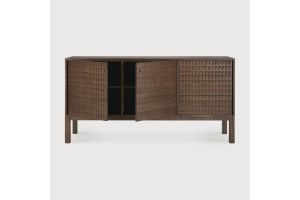 SONO SIDEBOARD - VARNISHED TEAK - LIGHT BROWN - 2 DOORS - 3 DRAWERS 172 x 48 x 87	15346 