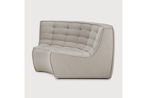 N701 MODULAR SOFA - ECRU ECO FABRIC - 90° ROUND 120 x 120 x 76	20264