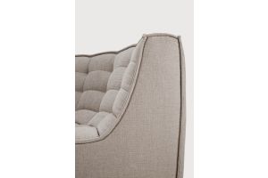 N701 MODULAR SOFA - ECRU ECO FABRIC - 90° ROUND 120 x 120 x 76	20264