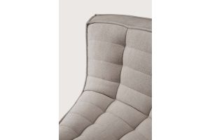 N701 MODULAR SOFA - ECRU ECO FABRIC - 90° ROUND 120 x 120 x 76	20264
