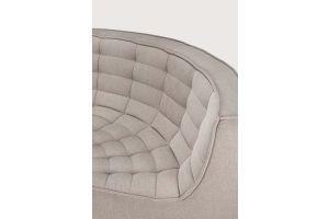 N701 MODULAR SOFA - ECRU ECO FABRIC - 90° ROUND 120 x 120 x 76	20264