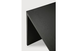 U DESK - VARNISHED OAK - RECTANGULAR - WITH CABLE 