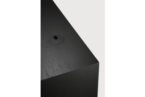 U DESK - VARNISHED OAK - RECTANGULAR - WITH CABLE 