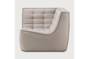 N701 MODULAR SOFA - ECRU ECO FABRIC - 90° SQUARE CORNER  91 x 91 x 76	 20265