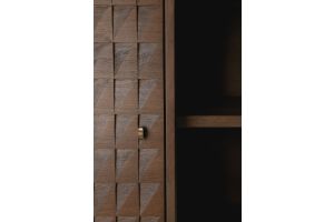 SONO CUPBOARD - VARNISHED TEAK - LIGHT BROWN - 4 DOORS 116 x 48 x 144	15349