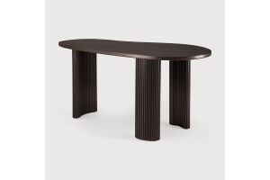 BOOMERANG DESK - VARNISHED MAHOGANY - DARK BROWN - PEBBLE SHAPE 160 x 83 x 76	35011