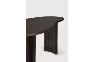 BOOMERANG DESK - VARNISHED MAHOGANY - DARK BROWN - PEBBLE SHAPE 160 x 83 x 76	35011