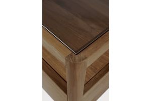 SPINDLE BEDSIDE TABLE - RECLAIMED TEAK - 1 DRAWER 55 x 35 x 52	14175