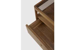 SPINDLE BEDSIDE TABLE - RECLAIMED TEAK - 1 DRAWER 55 x 35 x 52	14175