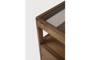 SPINDLE BEDSIDE TABLE - RECLAIMED TEAK - 1 DRAWER 55 x 35 x 52	14175