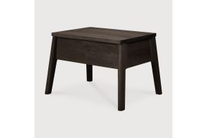 AIR BEDSIDE TABLE - VARNSIHED OAK - BROWN - 1 DRAWER 56 x 44 x 37	51190