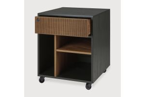 OSCAR DRAWER UNIT - VARNISHED TEAK - BLACK