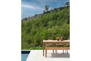 BOK OUTDOOR BENCH FRAME - TEAK - 3+ SEATER 162 x 35 x 46	10206