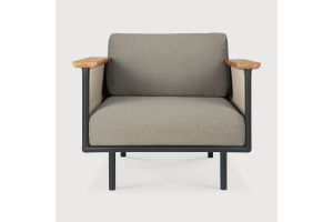 CORBEY OUTDOOR LOUNGE CHAIR - ALUMINIUM - BLACK 