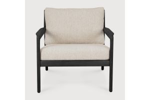JACK OUTDOOR LOUNGE CHAIR - VARNISHED TEAK - BLACK