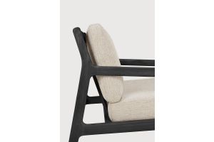 JACK OUTDOOR LOUNGE CHAIR - VARNISHED TEAK - BLACK