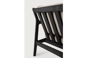JACK OUTDOOR LOUNGE CHAIR - VARNISHED TEAK - BLACK