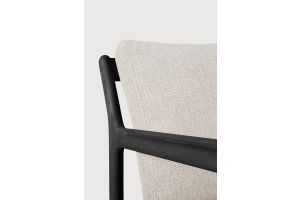 JACK OUTDOOR LOUNGE CHAIR - VARNISHED TEAK - BLACK