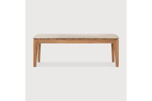 BOK OUTDOOR BENCH - TEAK - NATURAL FABRIC - 2+ SEATER 137 x 35 x 49	10383