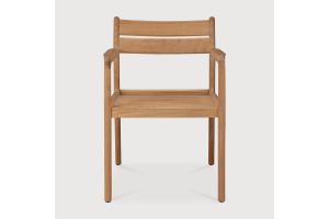 ETHNICRAFT JACK OUTDOOR DINING CHAIR FRAME - TEAK - WITH ARMS (NO CUSHION)  56 x 60 x 81	10284