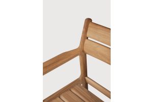 ETHNICRAFT JACK OUTDOOR DINING CHAIR FRAME - TEAK - WITH ARMS (NO CUSHION)  56 x 60 x 81	10284