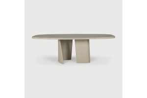 CANYON OUTDOOR DINING TABLE - VARNISHED CONCRETE - LIGHT GREY - OVAL 230 x 115 x 76	25061
