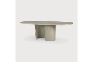 CANYON OUTDOOR DINING TABLE - VARNISHED CONCRETE - LIGHT GREY - OVAL 230 x 115 x 76	25061