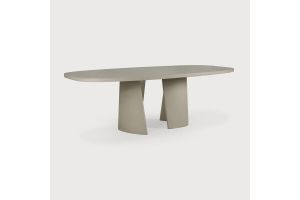 CANYON OUTDOOR DINING TABLE - VARNISHED CONCRETE - LIGHT GREY - OVAL 230 x 115 x 76	25061