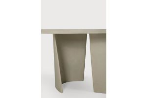 CANYON OUTDOOR DINING TABLE - VARNISHED CONCRETE - LIGHT GREY - OVAL 230 x 115 x 76	25061
