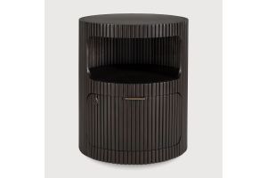 BOOMERANG DRAWER UNIT - VARNISHED MAHOGANY - DARK BROWN -1 DRAWER WITH KEYLOCK 45 x 45 x 55	35015