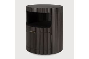 BOOMERANG DRAWER UNIT - VARNISHED MAHOGANY - DARK BROWN -1 DRAWER WITH KEYLOCK 45 x 45 x 55	35015