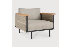 CORBEY OUTDOOR LOUNGE CHAIR - ALUMINIUM - BLACK 