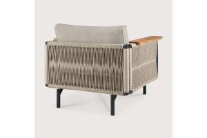 CORBEY OUTDOOR LOUNGE CHAIR - ALUMINIUM - BLACK 